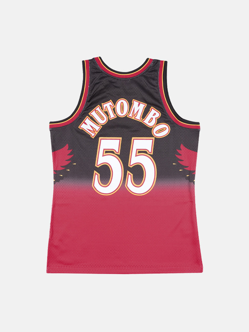 Mitchell & Ness Hawks 1996 Dikembe Mutombo Road Swingman Jersey