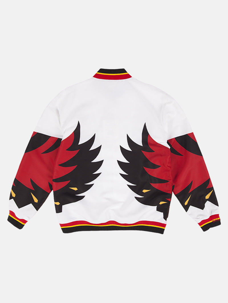 M&N Hawks 95-96 White Warm Up Jacket