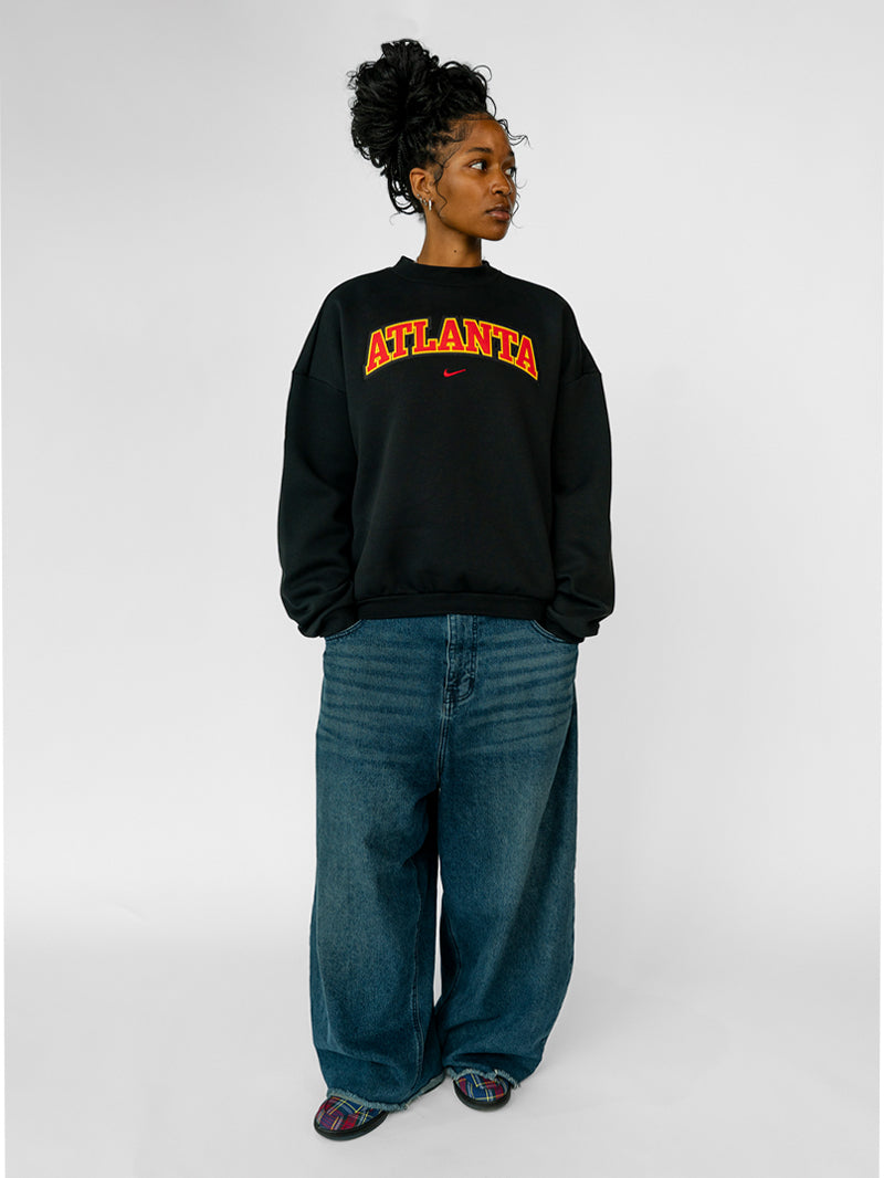 Nike Hawks MNK Black Wordmark Fleece Crew