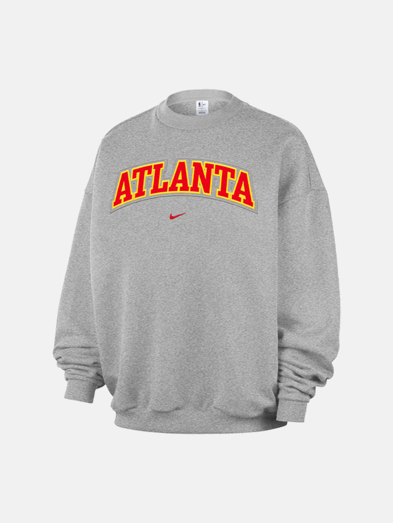 Nike Hawks Grey Wordmark Fleece Crew