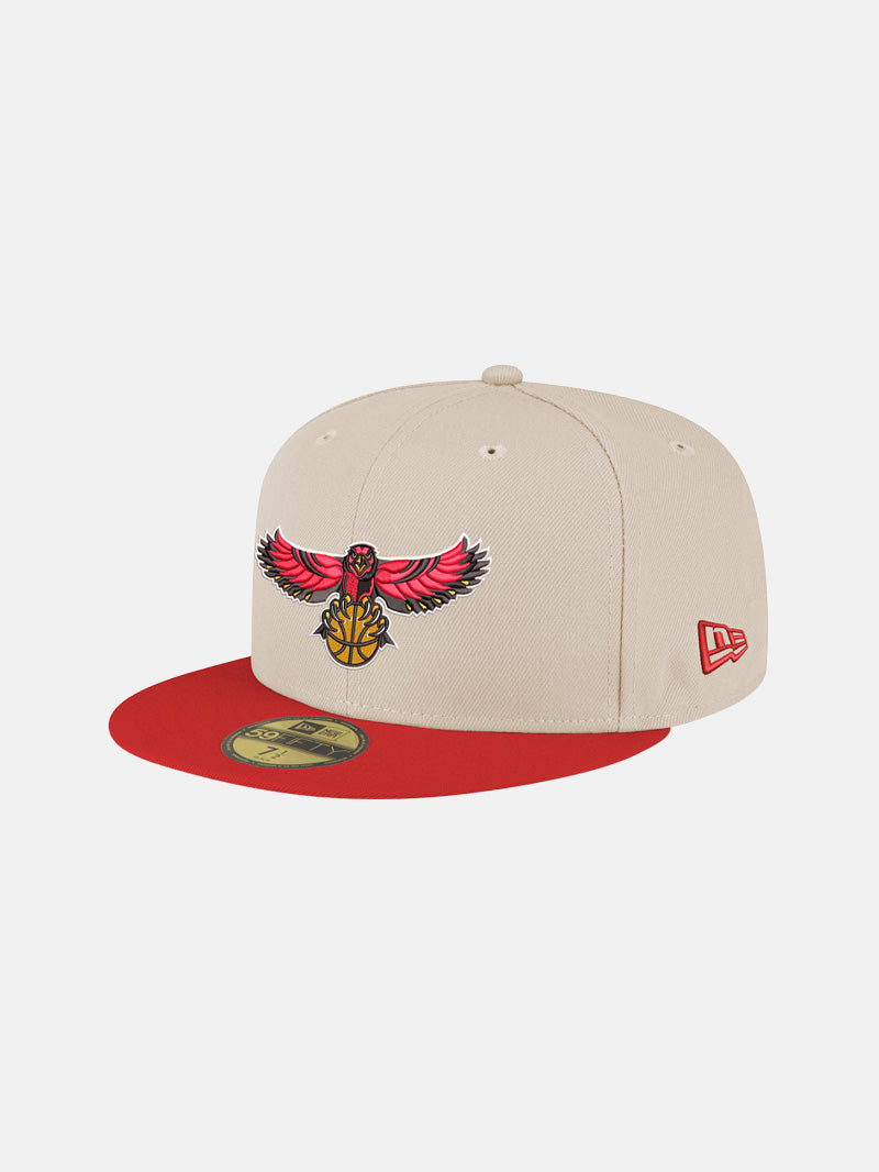 New Era Hawks Bird Logo Cream Fitted Hat