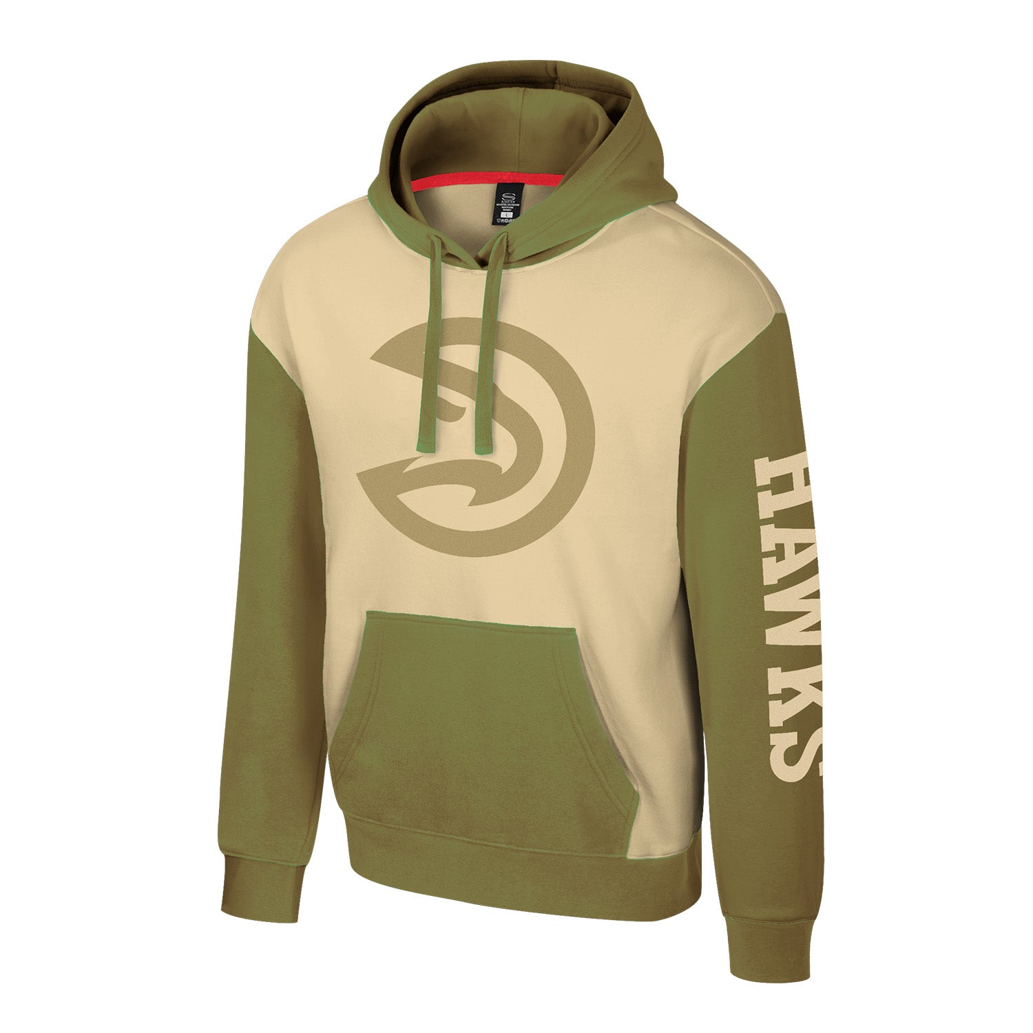 Olive Stadium Essentials Hawks Wheat Olive Rafters Burst Hoodie - Atlanta Hawks Official Store