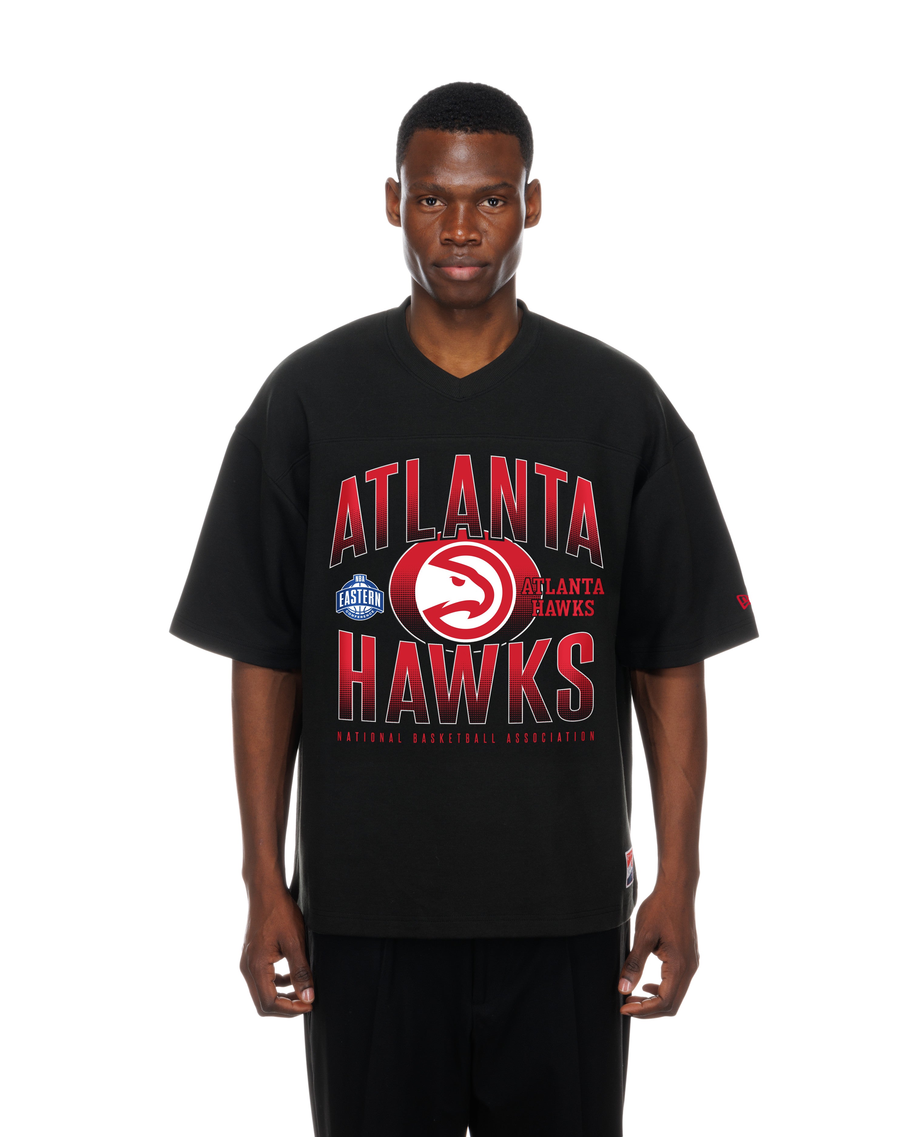New Era Hawks Wordmark Black Throwback Tee