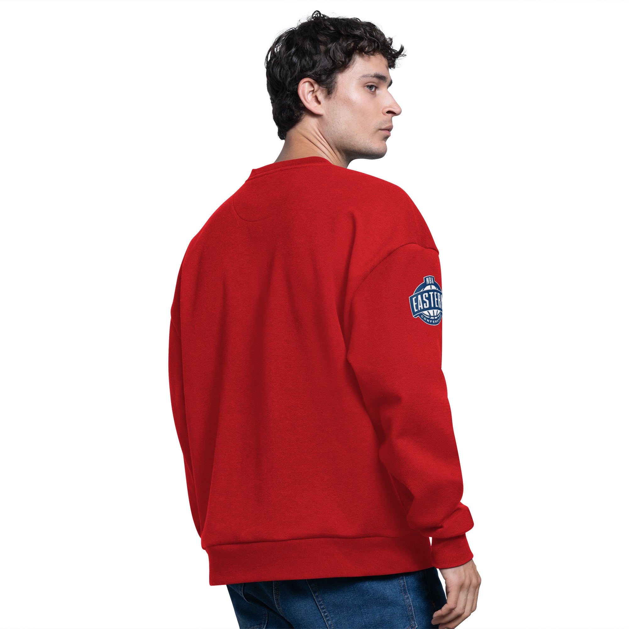 Starter/GIII Hawks Red Blitz Pique Sweatshirt