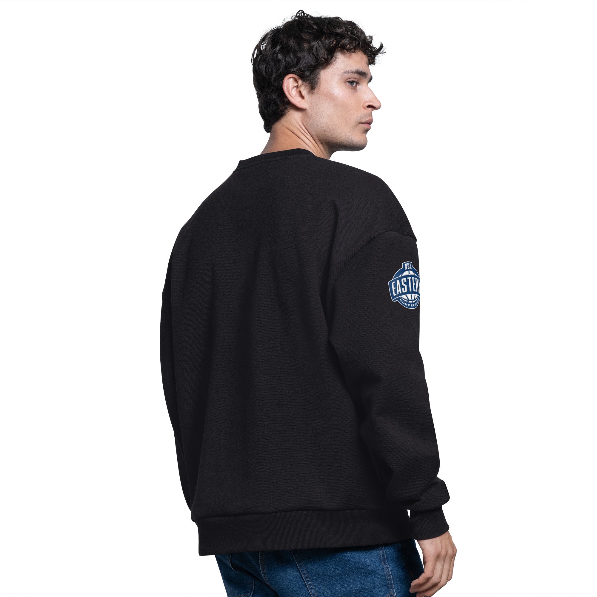 Starter/GIII Hawks Black Blitz Pique Sweatshirt