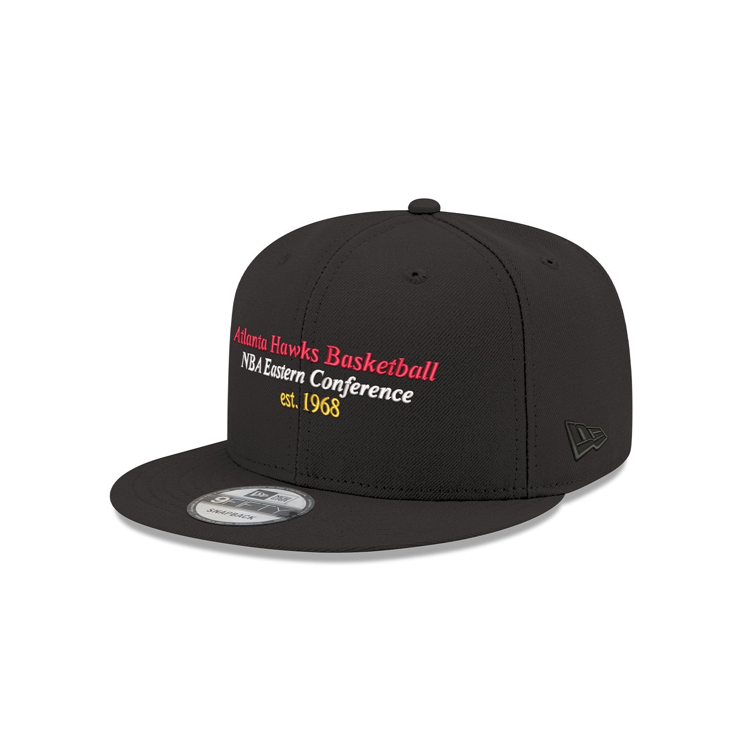 New Era Hawks Black Conference Wordmark Snapback