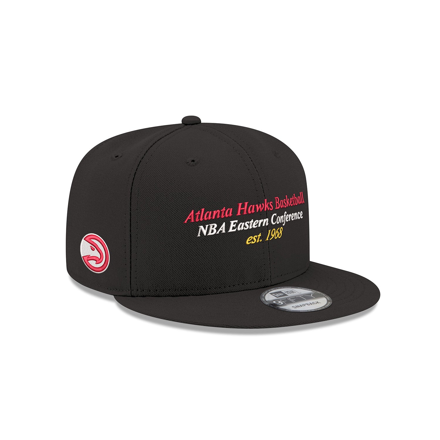 New Era Hawks Black Conference Wordmark Snapback