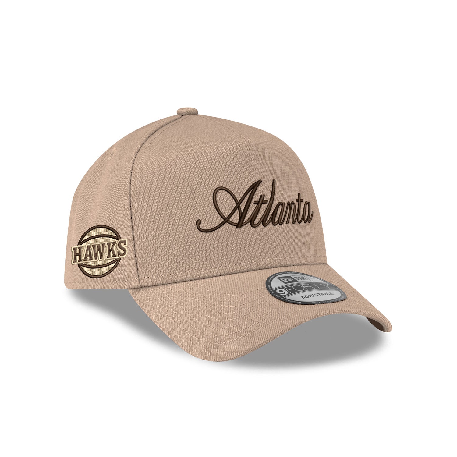New Era Hawks Camel Atlanta Script Snapback