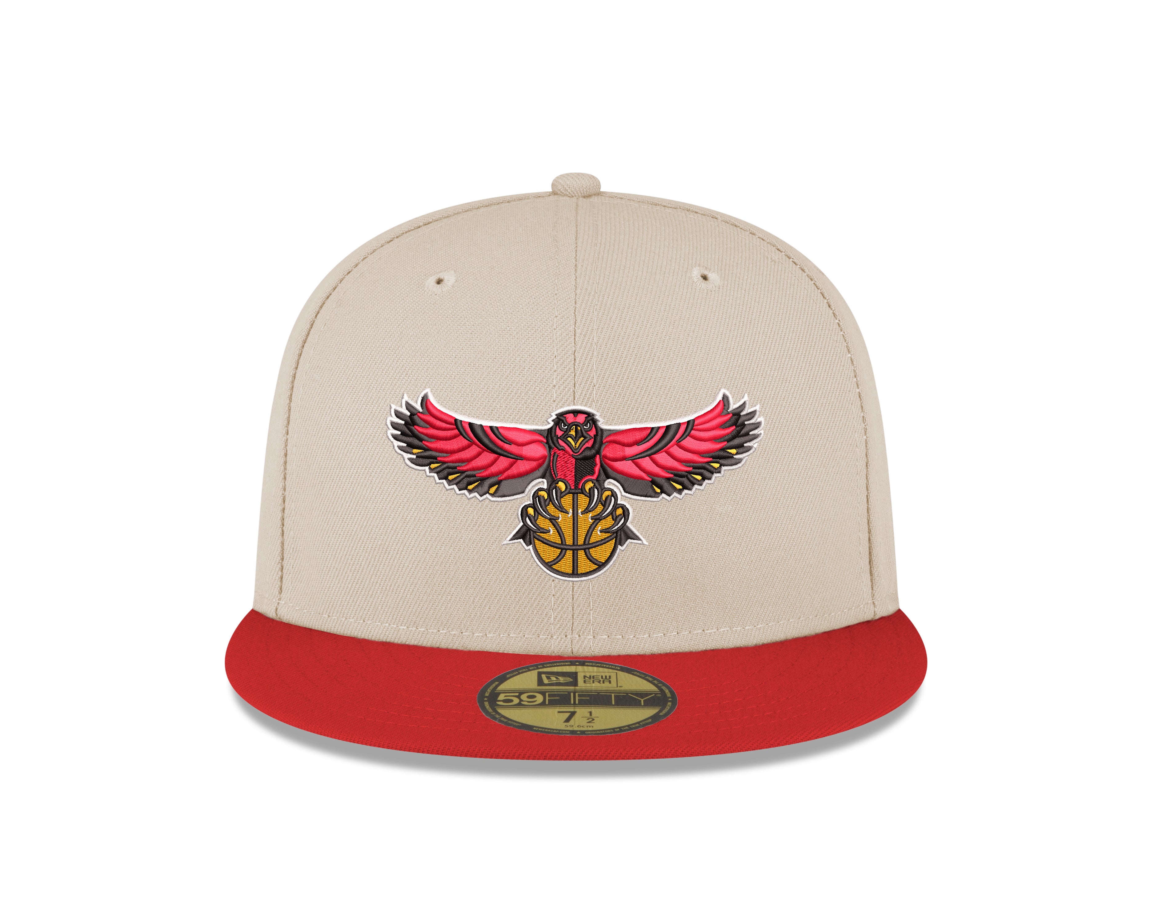 New Era Hawks Bird Logo Cream Fitted Hat
