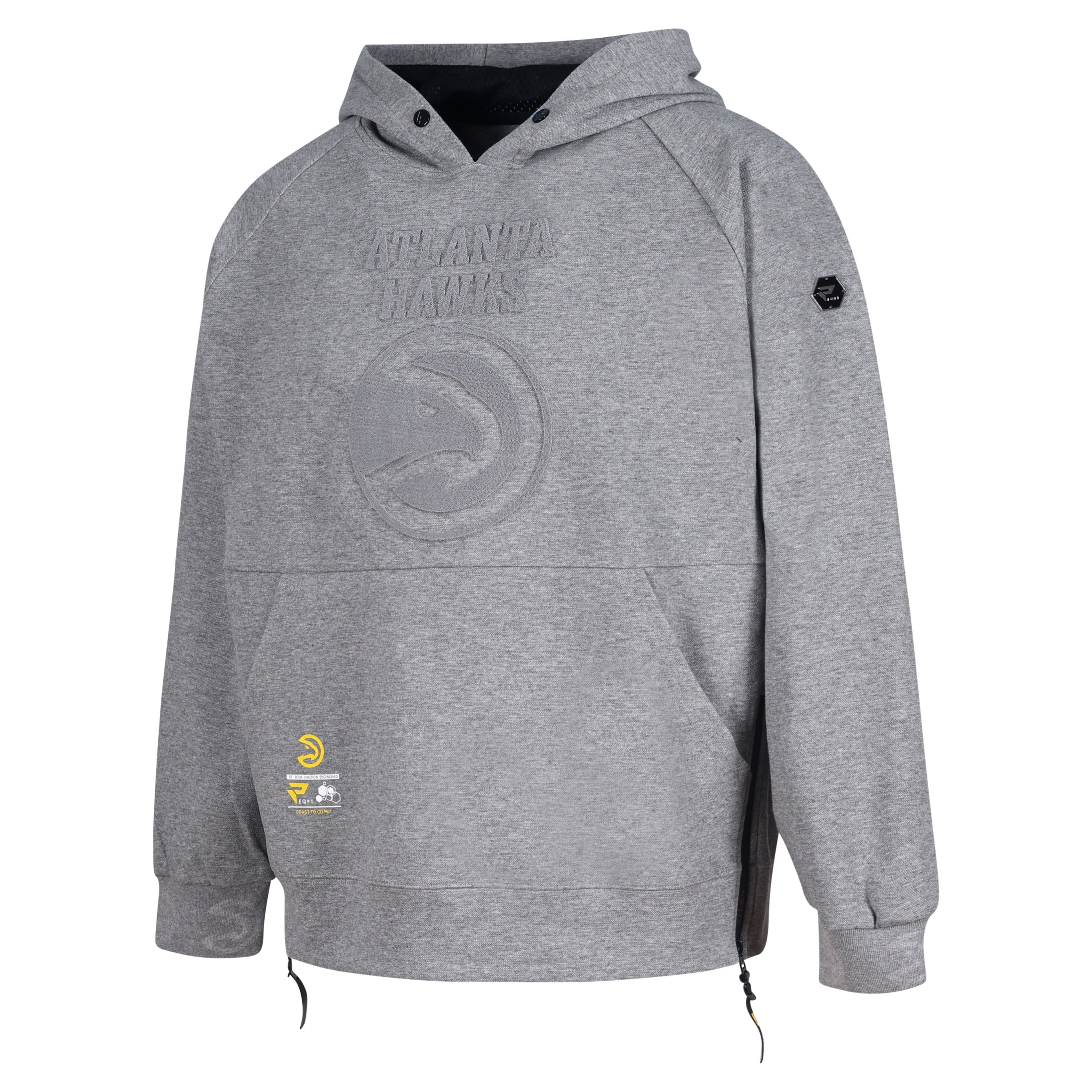 Protege Hawks Embossed Grey Fleece Hoodie