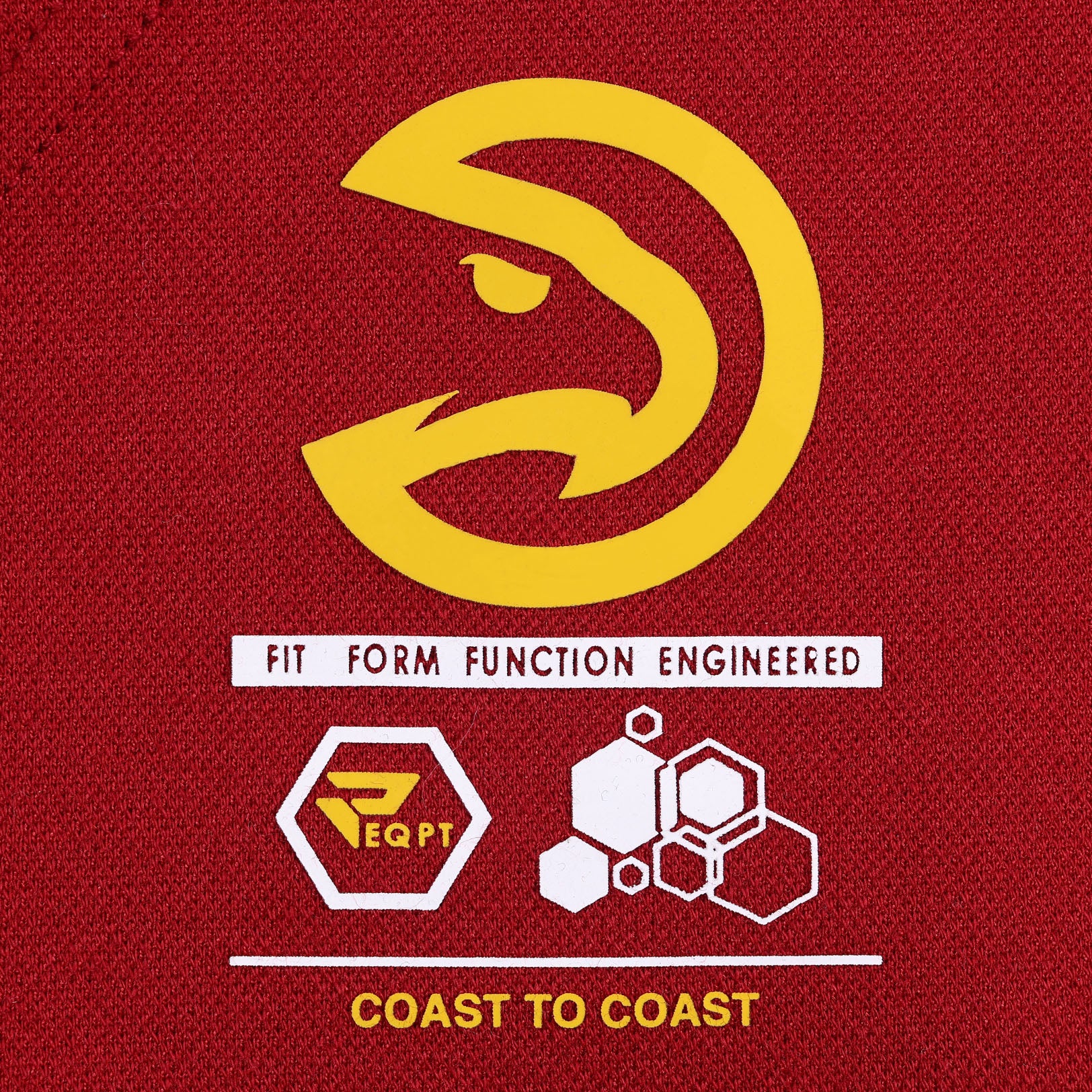 Protege Hawks Embossed Red Fleece Hoodie