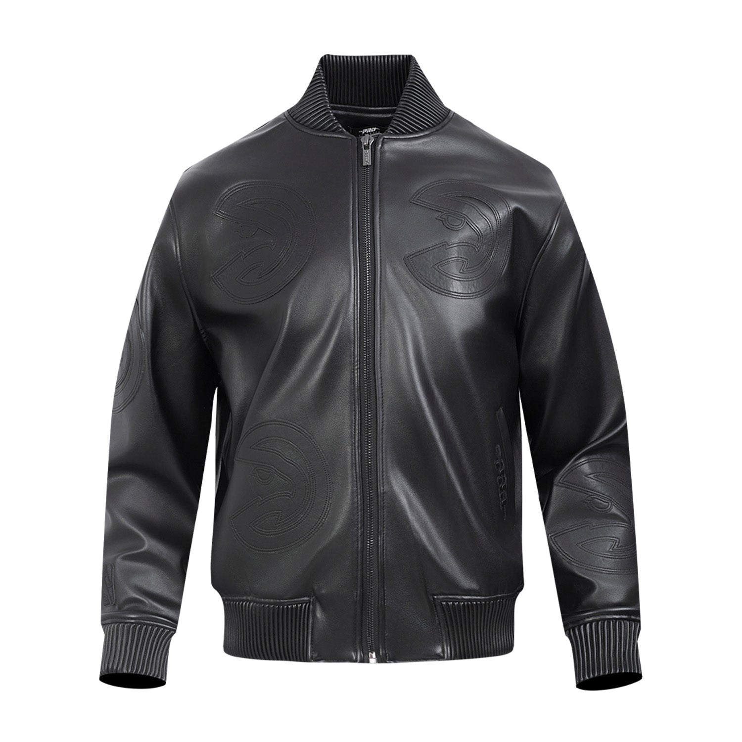 Pro Standard Hawks Vanguard Triple Black Leather Jacket