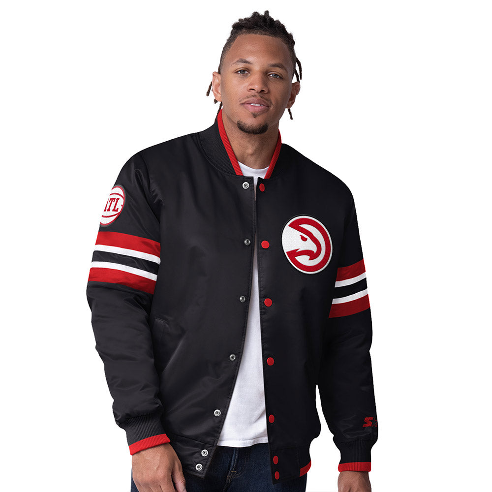 GIII Hawks Black Scout Varsity Jacket