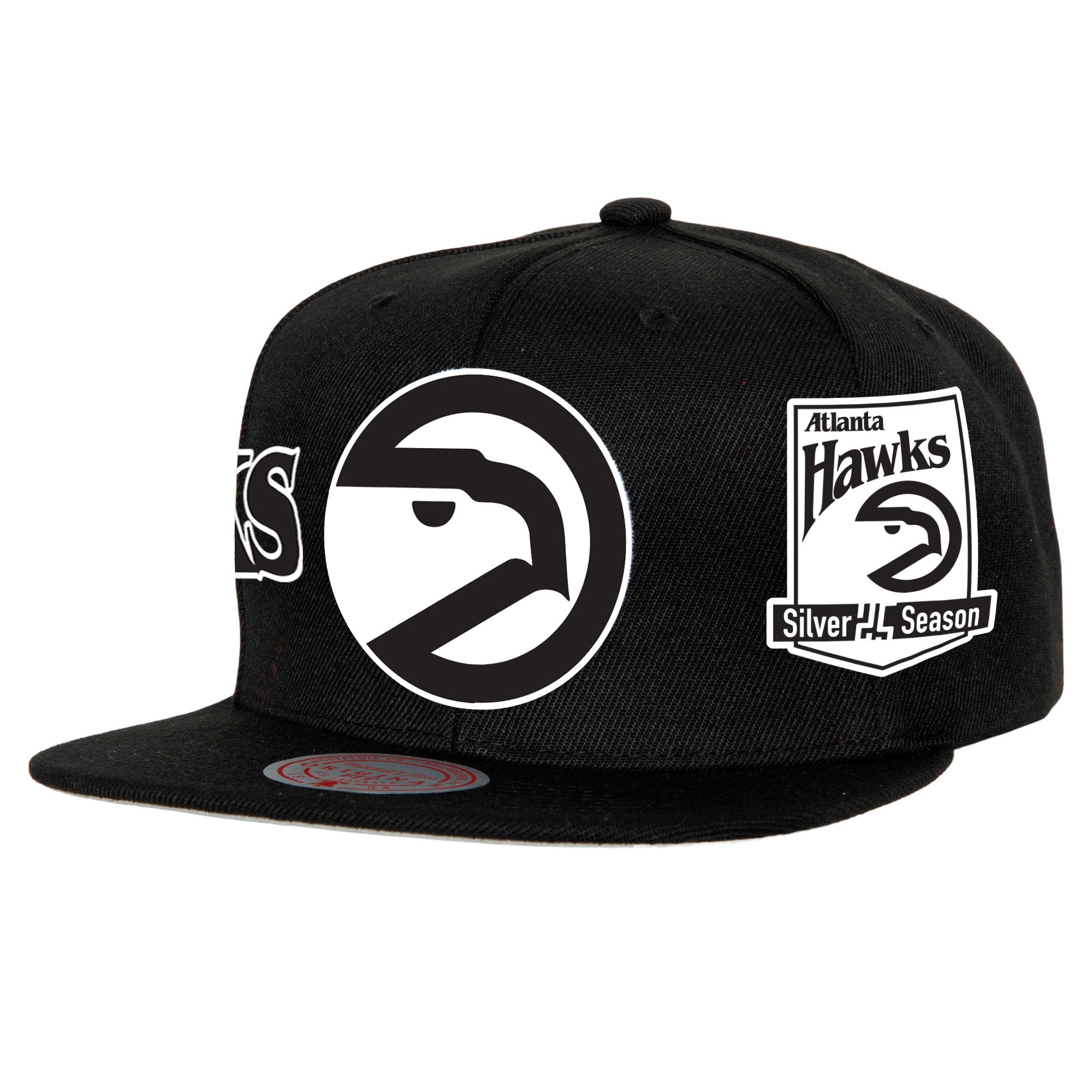 Mitchell & Ness Hawks Black Trifecta Snapback