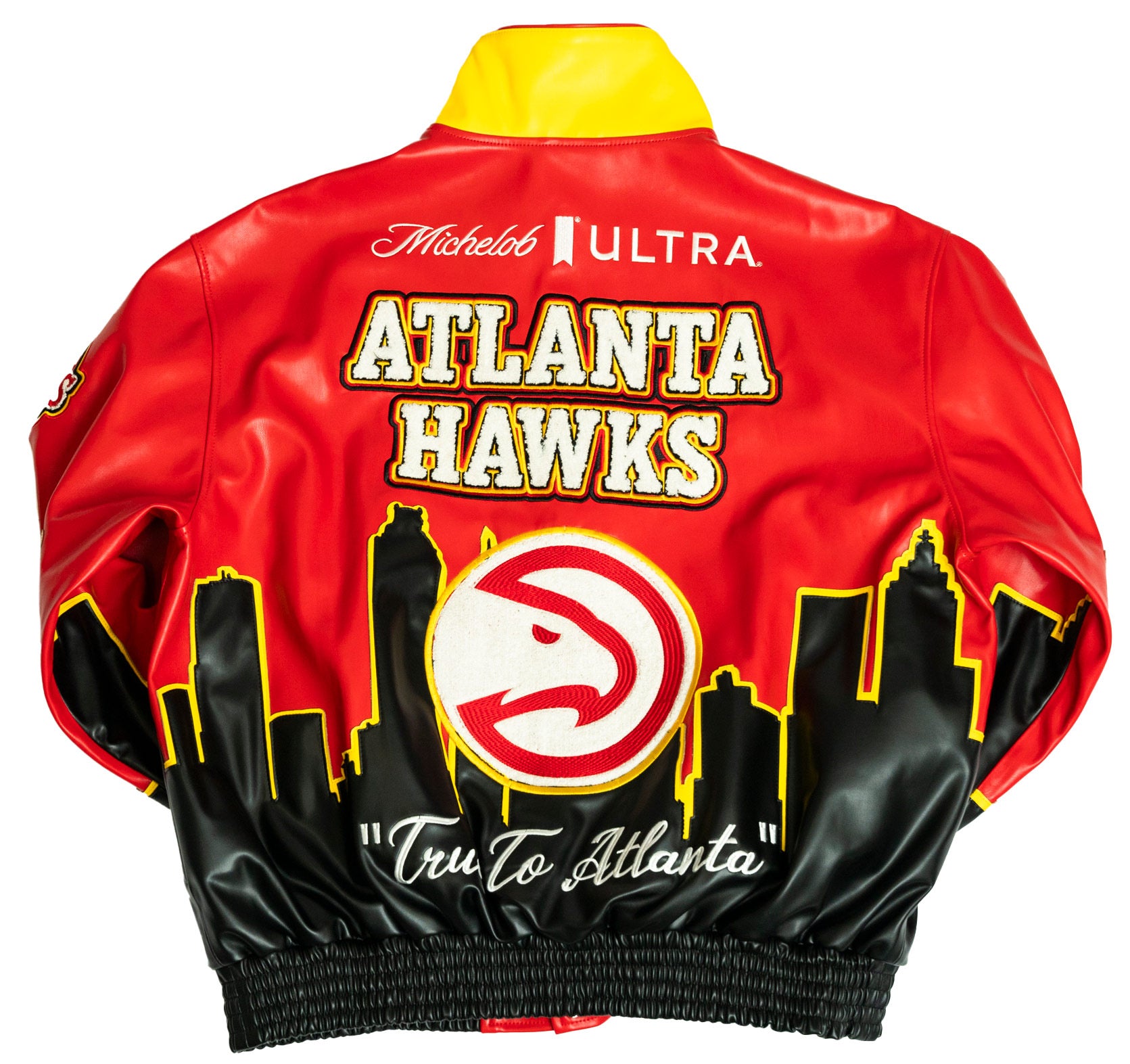 JEFF HAMILTON X ATL HAWKS VEGAN LEATHER JACKET