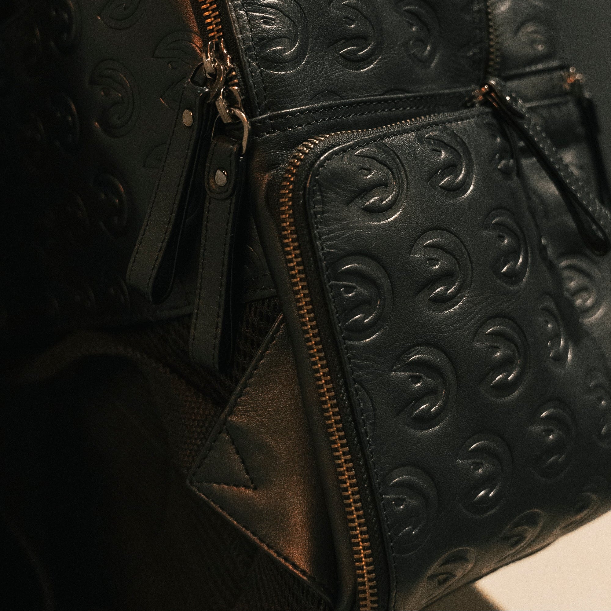 Member Hawks Saxan Black Premium Leather Backpack