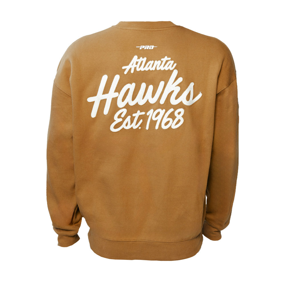 Pro Standard Hawks Drop Shoulder Brown Crewneck