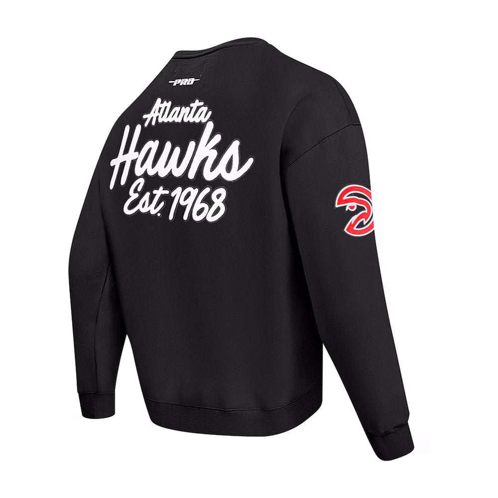 Pro Standard Hawks Drop Shoulder Black Crewneck