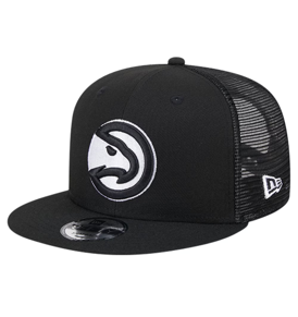 New Era Hawks Black and White Trucker Hat