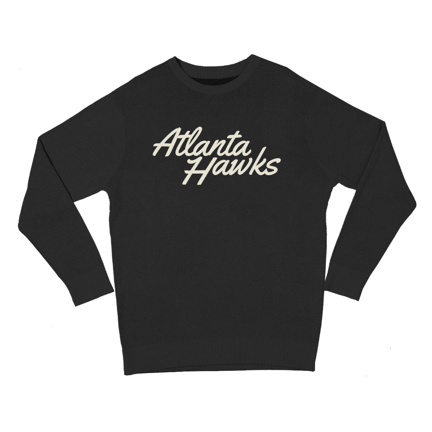 Forever 404 Hawks Black Cream Scripted Sweater