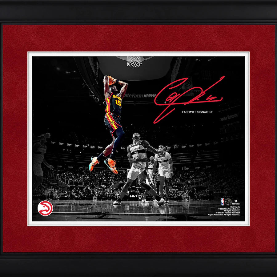 Fanatics Clint Capela Hawks Facsimile Signature Framed Spotlight Photograph