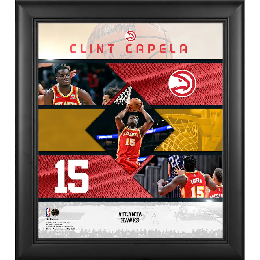 Fanatics Clint Capela Hawks Framed Player Panel Collage