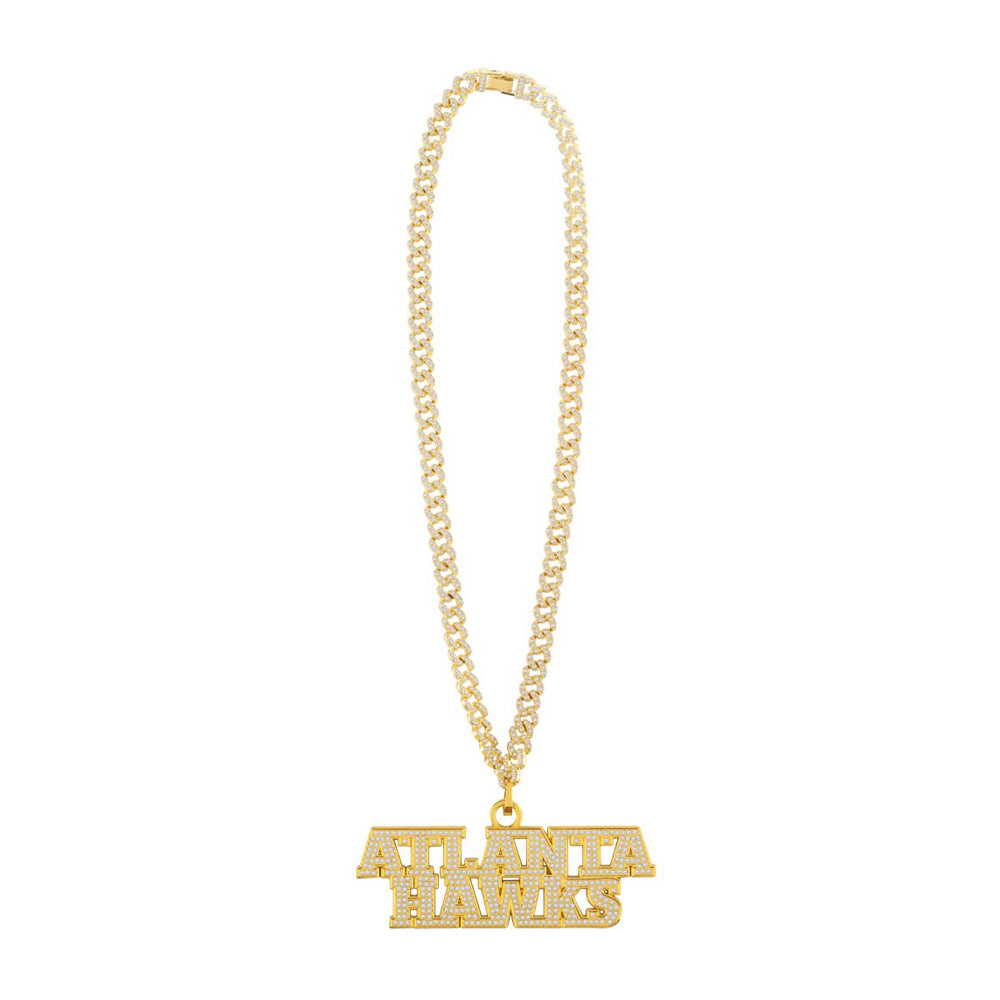 Atlanta Hawks Gold Iced Out Chain