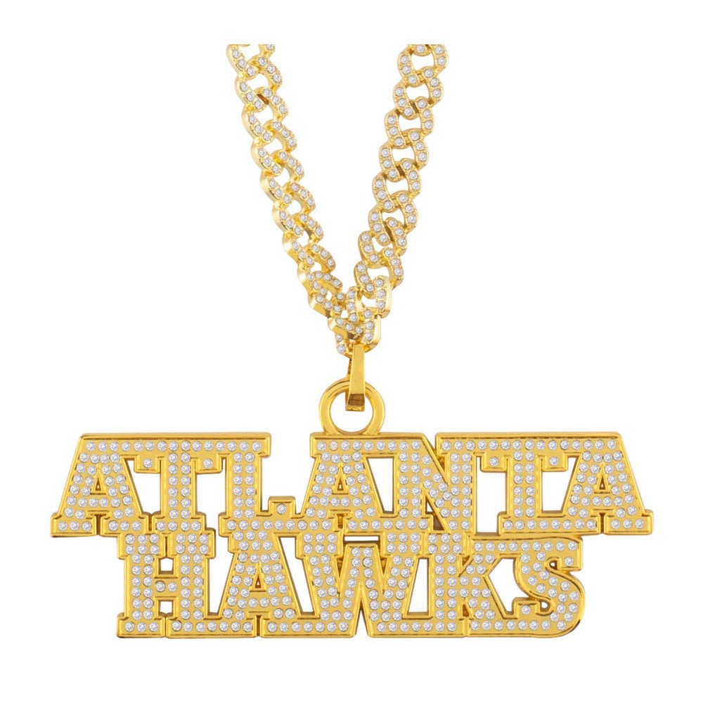 Hawks Gold Iced Out Chain 2.0