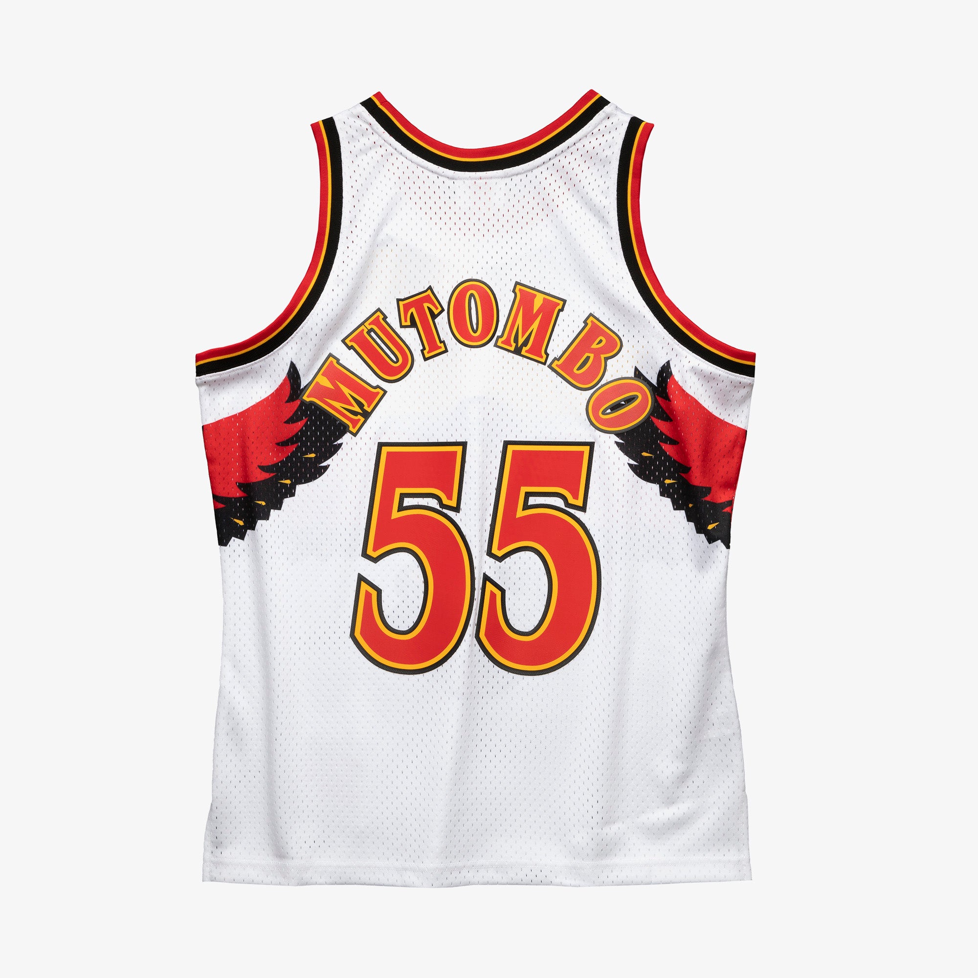 Mitchell & Ness Hawks Off White Mutombo Swingman Jersey