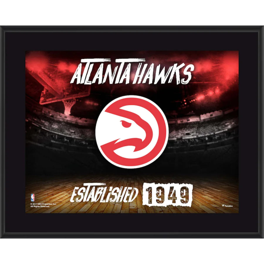 Fanatics Hawks Sublimated Horizontal Team Logo Plaque