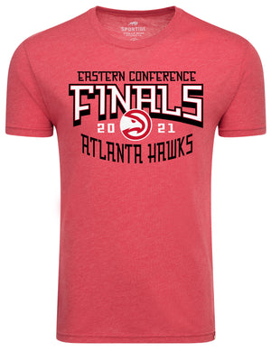 Sportiqe 2021 Eastern Conference Finals Hawks Fade Comfy Tee