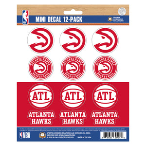 Fanmats Hawks 12 Count Mini Decal Sticker Pack