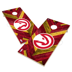 Victory Tailgate Hawks Onyx Stain Striped Cornhole Game Set - Hawks Shop